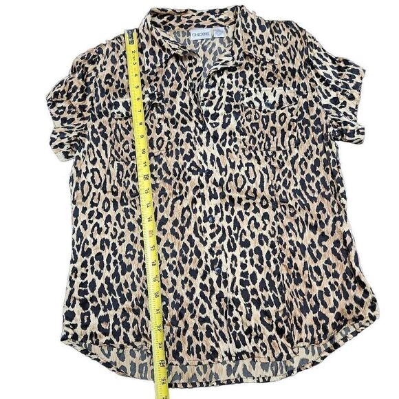 Chico's animal print 100% silk - Picture 5 of 6